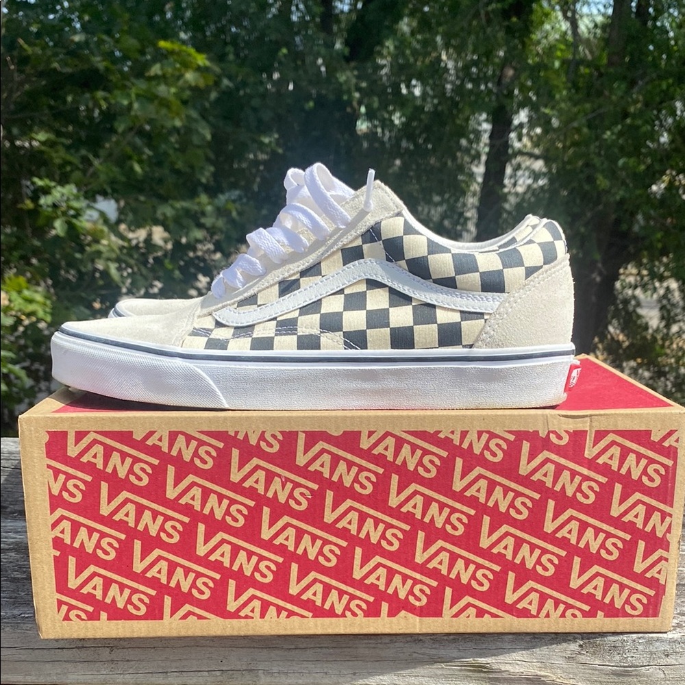 Vans Black and White Checkered Shoes (Replacement Box)
